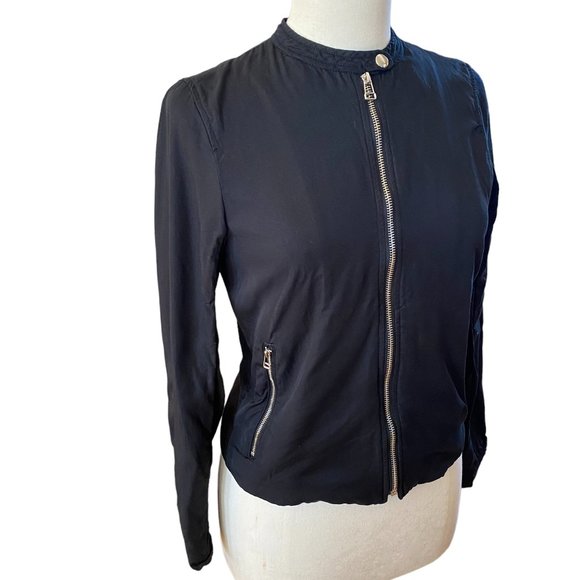 Böhme Tencel Black Lightweight Chunky Hardware Edgy Hipster Utility Shacket-S - Picture 1 of 9